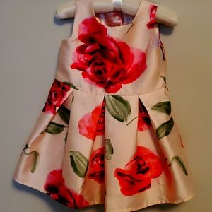 Satin Rosette Pattern dress